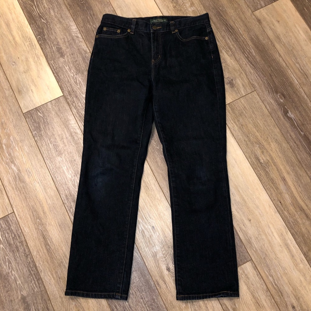 LRL Ralph Lauren Jeans Womens Size 6 Blue Dark Wash Classic Straight